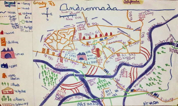 「仙女城」，克瑞丝汀・葛蕾蒂11岁时的作品。 MAP BY KRISTEN GRADY