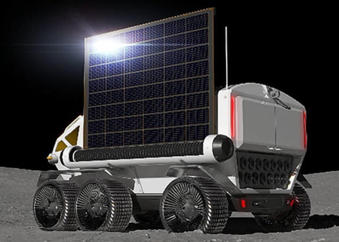 载人加压月球车由太阳能驱动。