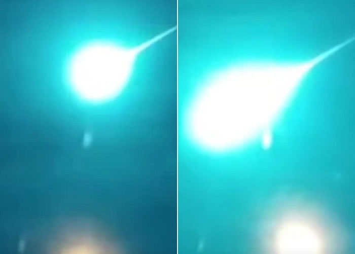 西伯利亚村民拍摄到类似UFO的神秘发光物体划过夜空