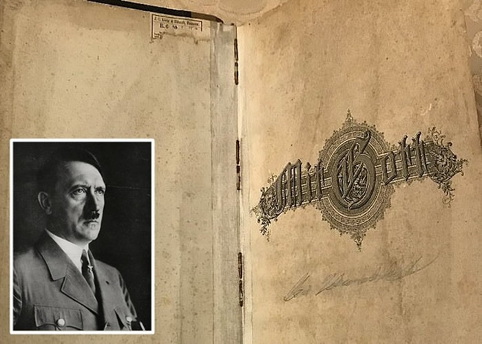 日记内容揭示，希特勒（小图）将大批黄金及艺术品收藏在波兰多个地点。
