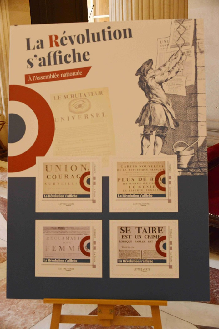 官方发行法国大革命周年纪念邮票。