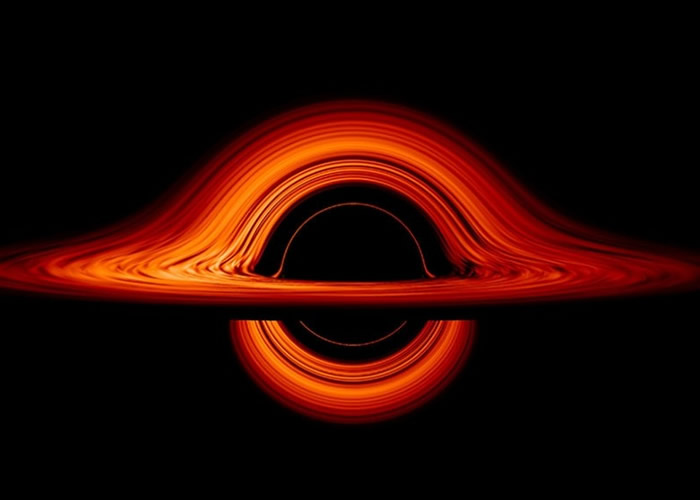 NASA公布最新的高清动态黑洞构想图。