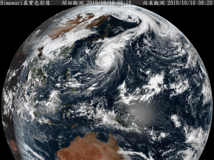 今年西北太平洋最强台风19号哈吉贝“恶龙”逼近日本 出现破纪录暴雨强风