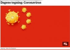 丹麦《日德兰邮报》网站发布讽刺漫画 把中国五星红旗的五星改为病毒图样