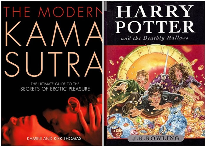 左图为《现代爱经》，右图为《哈利·波特与死亡圣器》。