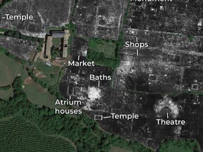 穿透地面的雷达技术扫描意大利古罗马城 神庙市集痕迹清晰