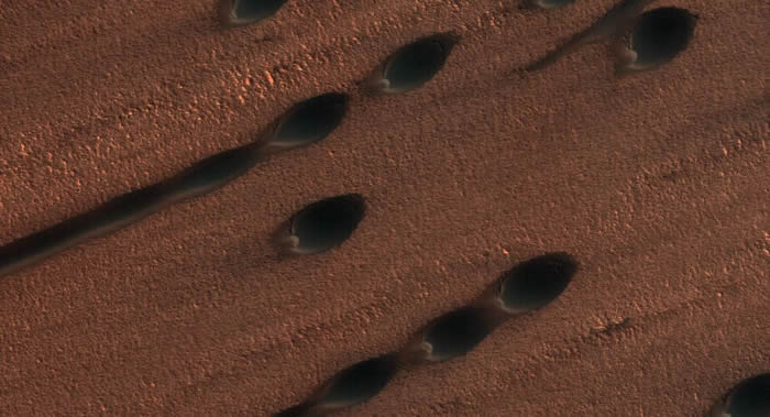 研究人员首次发现火星沙粒的大波浪迁移