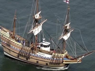 400年前古朝圣船“五月花号”重制版修复3年重返麻省