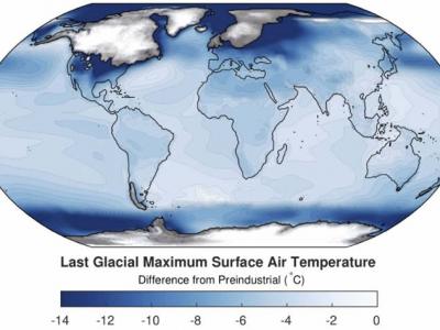 一项新研究揭示最后一次冰河时期全球的平均温度