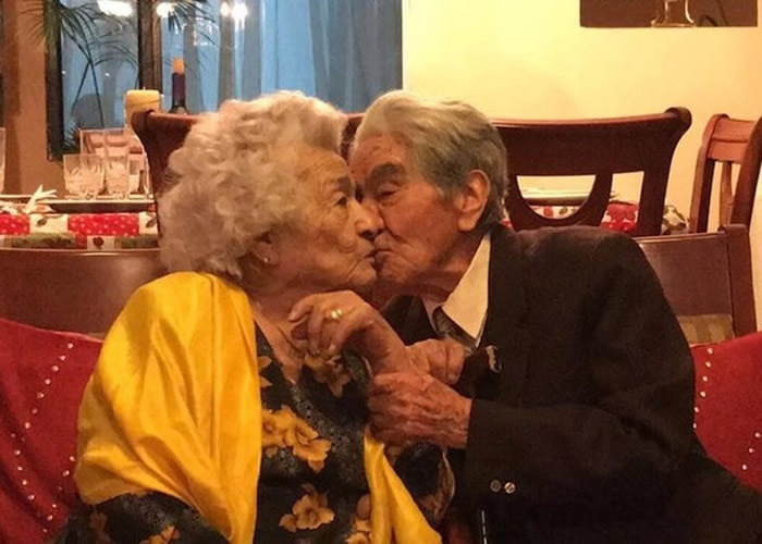 厄瓜多尔年过百岁的老夫妻获吉尼斯世界纪录大全确认为“在世结婚最长久”的夫妇