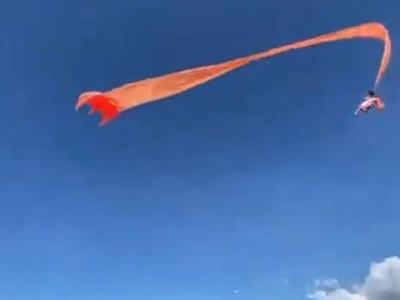 台湾新竹南寮风筝节3岁女童惨遭风筝卷上天