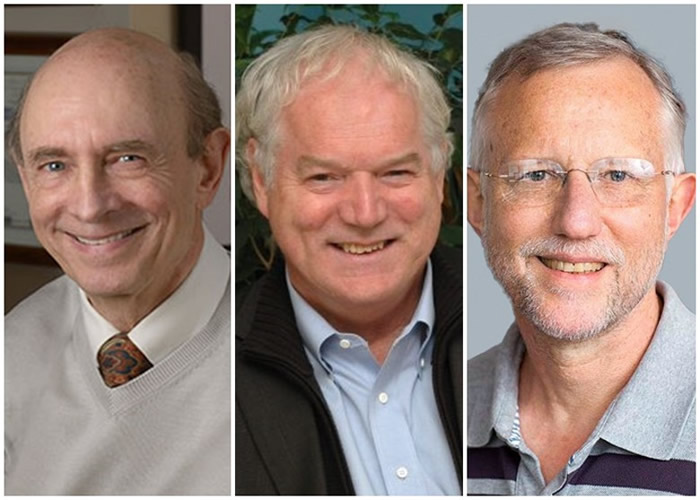阿尔特、霍顿、莱斯（左起）因发现丙型肝炎病毒而夺得诺贝尔奖殊荣。