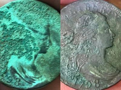 美国男子在缅因州教堂外用金属探测器寻宝 发现逾200年历史钱币