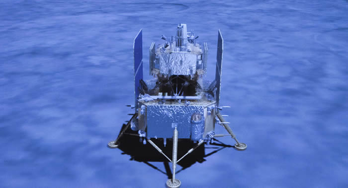 中国探月工程嫦娥五号着陆器和上升器组合体完成月球钻取采样及封装