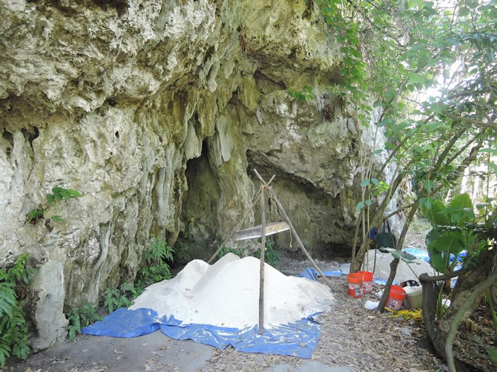 关岛北部Ritidian Beach洞穴出土的约2200年前的两副骸骨(Credit: Hsiao-chun Hung)