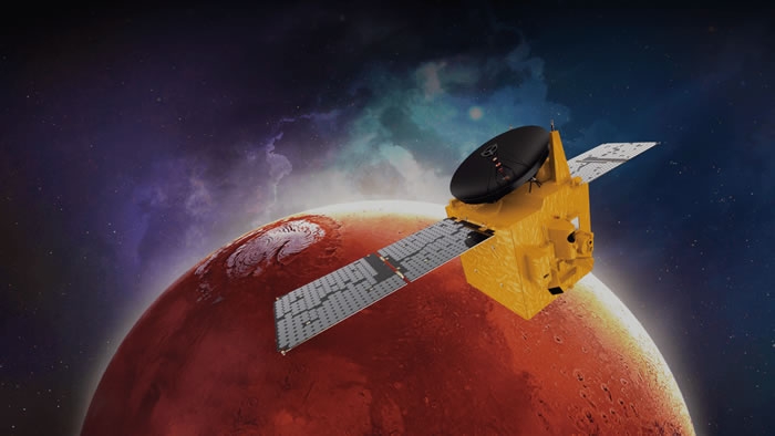 阿拉伯联合酋长国的“希望”号火星探测器于成功进入环火星轨道
