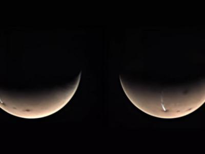 欧航局火星网络摄像头调查1800公里长神秘火星云的秘密