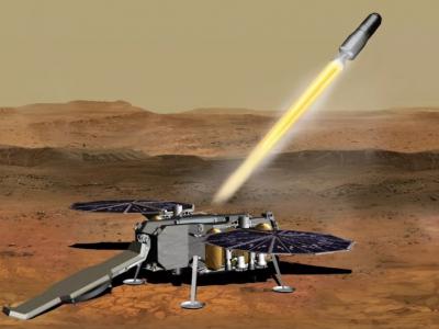 NASA将在2028年从火星表面将小型火箭发射升空把岩石样本带回地球