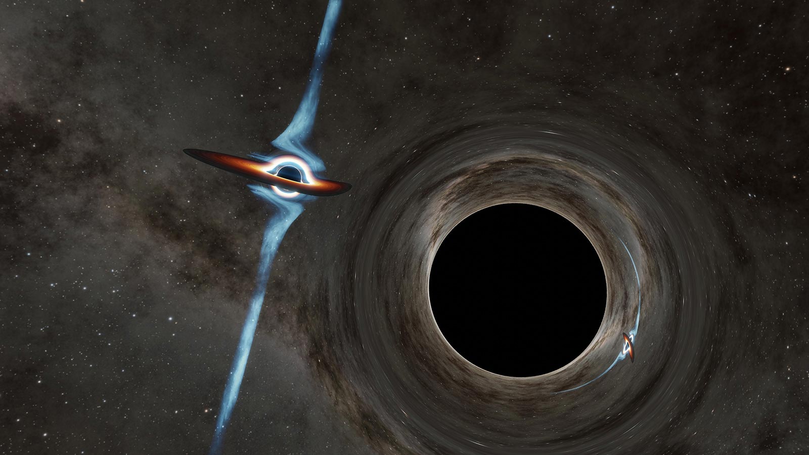 两个超大质量黑洞正在向大灾难性碰撞发展