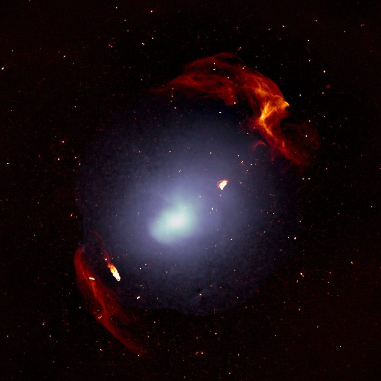 10多亿年前两个大质量星系团碰撞时产生Abell 3667星系团 爆发最大宇宙冲击波