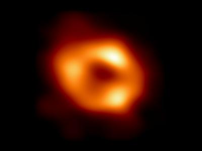 天文学家公布首次拍摄到的银河系中心超大质量黑洞Sagitarrius A*图像