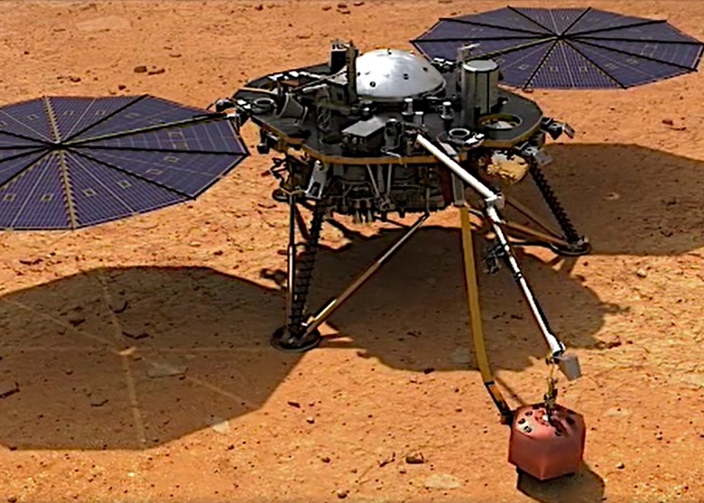 NASA火星探测器“洞察号”太阳能板积尘减供电 年底正式退役