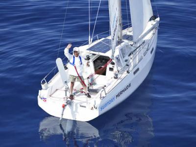 83岁日本海洋冒险家堀江谦一创下全球最高龄“独驾帆船不靠港”横渡太平洋纪录