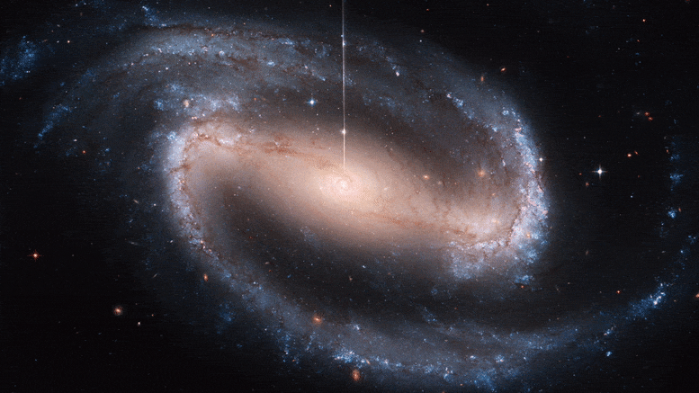 NASA对螺旋星系NGC 1300的可听化处理