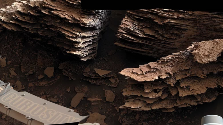 “好奇号”火星车拍下因水而形成的令人惊叹的火星景观